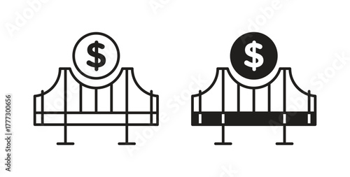 Bridging loan icon for web and app. vector illustration eps