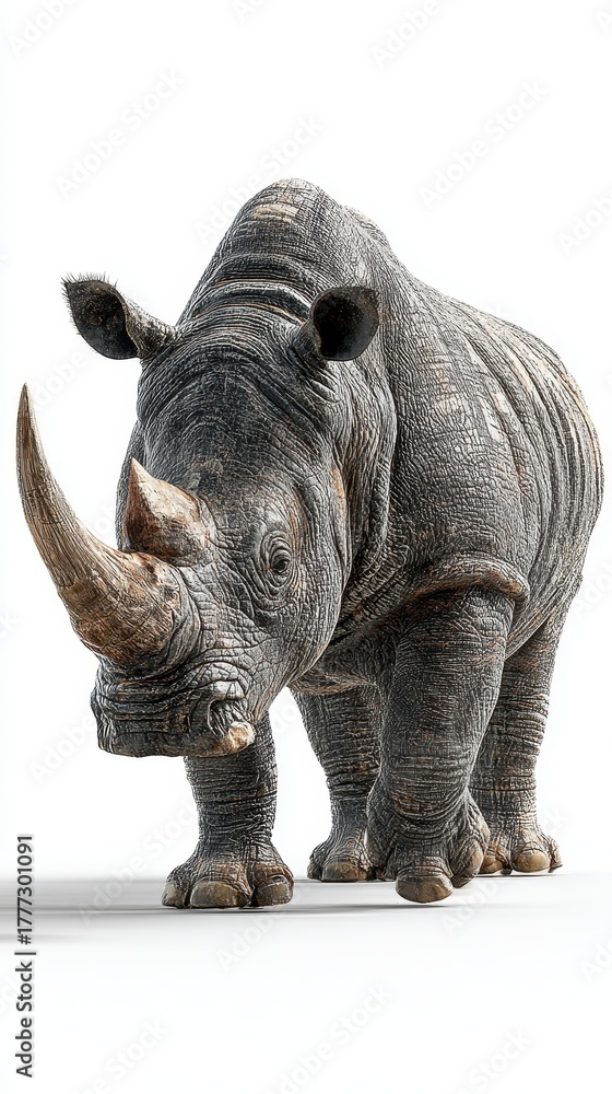 Obraz premium rhino isolated on white