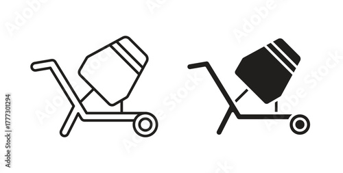 Cement mixer icon for web and app. vector illustration eps