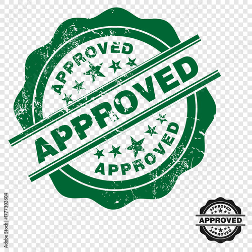 Approved, rubber stamp vector
