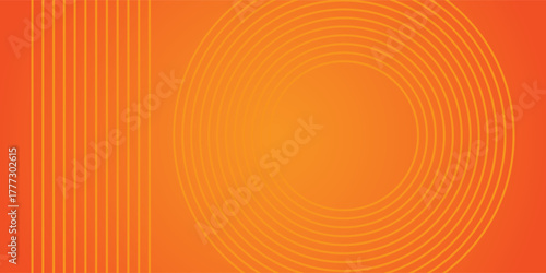 Vector abstract background with dynamic orange waves, lines and particles. vector