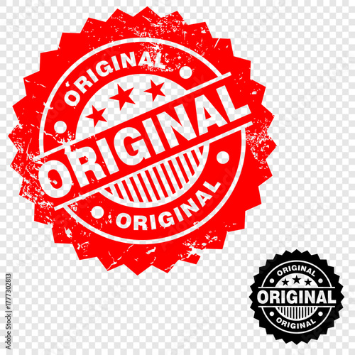Original, red rubber stamp vector