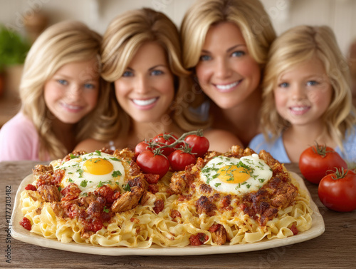 family sharing a meal