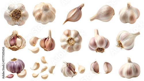 Garlic, cutout, transparent image, PNG image