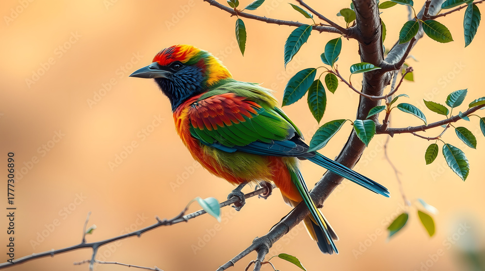 Naklejka premium beautiful bird with simple concept