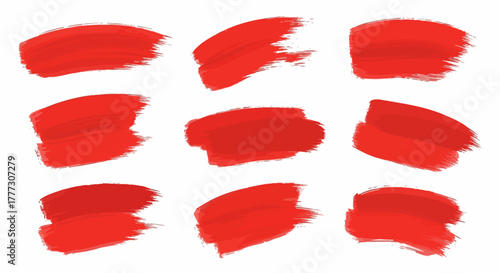 Vibrant Crimson Paintstrokes Artistic Brushstroke Texture with Unique Pattern Design