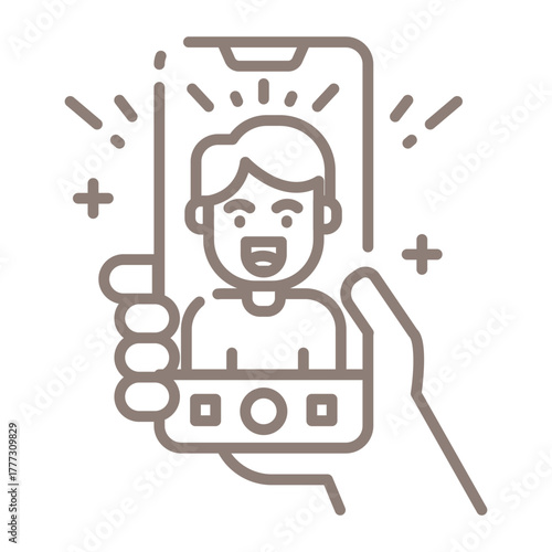 Selfie Icon Design. Illustration Vector Design