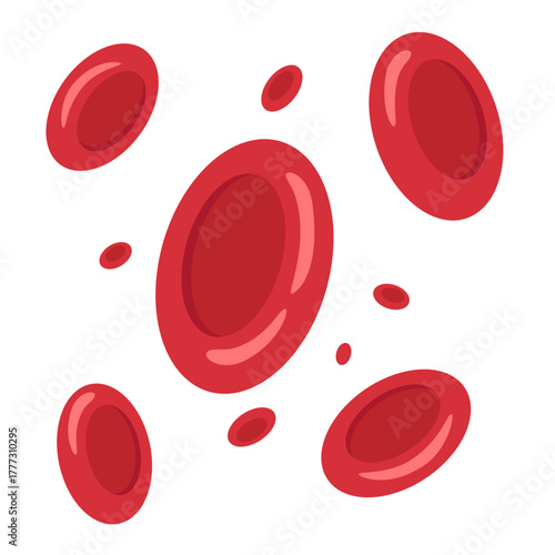Red Blood Cells Flat Illustration