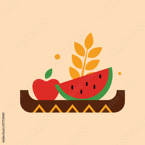 Kwanzaa Celebration Ornament Illustration Design