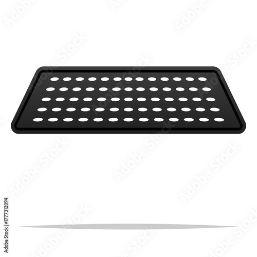 Anti slip rubber mat pad vector isolated illustration