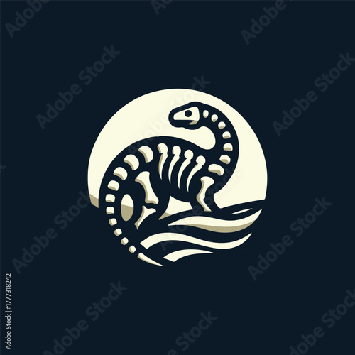 Dinosaurus Fossil Logo