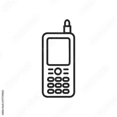 シンプルな携帯電話のアイコン PHS ピッチ