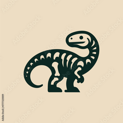 Dinosaurus Fossil Logo