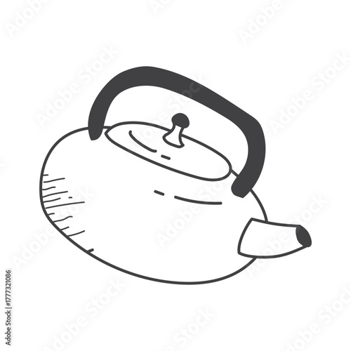 Teapot Japanese Icon Design. Vector Illustration