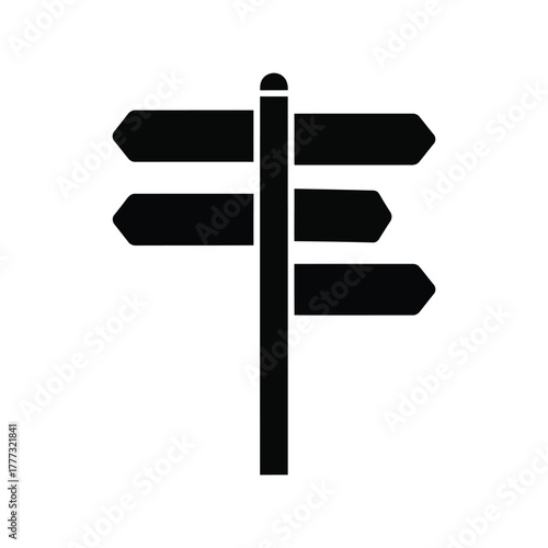 Signpost icon vector illustration   direction, choice, decision, path, guidance concept isolated on white background, Vector