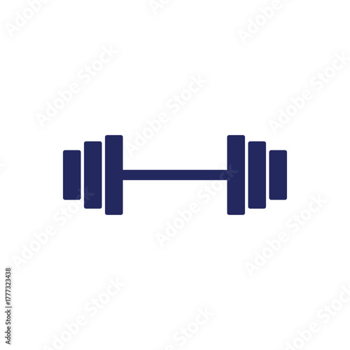 Fitness barbel logo icon