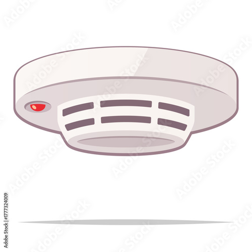 Smoke detector fire prevention vector isolated illustration