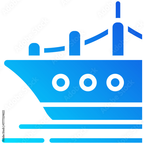 ship gradient fill icon