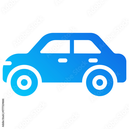 car gradient fill icon