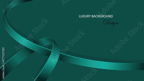 Green emerald abstract background vector design. Green background with line and shape decoration. Modern green. Suit for banner, backdrop, certificate, award, invitation, presentation, poster, etc