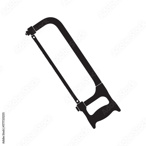 Hacksaw tool icon silhouette vector illustration