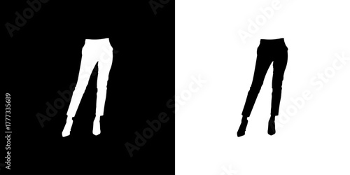 Women's Trousers in black and white