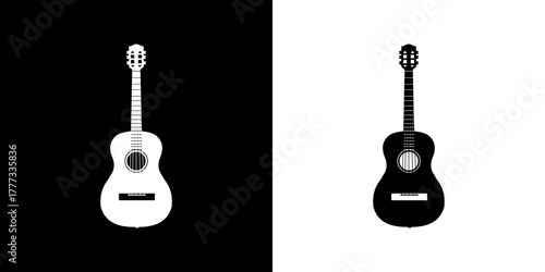 electric guitar isolated on black