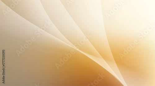 Gentle curves and gradients create a soft, inviting background with smooth transitions from creamy white to warm amber, evoking a sense of calm and understated elegance