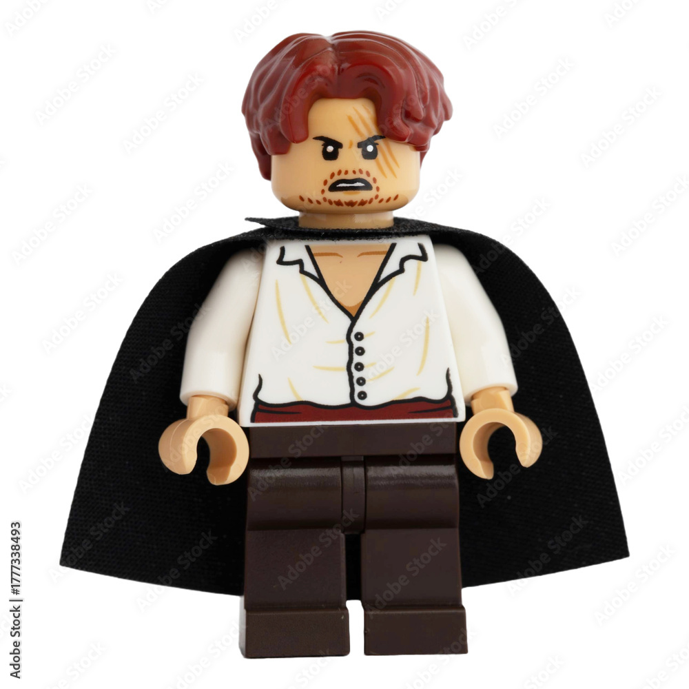 Obraz premium Dortmund - Deutschland 4. November 2025 - Lego Figur Shanks mit Umhang der Serie One Piece - Studio Aufnahme