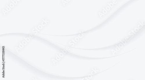 Abstract white flowing fabric background with subtle light and shadow gradients creates a soft, elegant, and minimal aesthetic for a peaceful and clean visual appeal