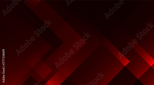 Dark maroon gradients interplay with luminous red geometric shapes, creating a sleek and modern abstract composition with depth and a subtly dynamic visual appeal