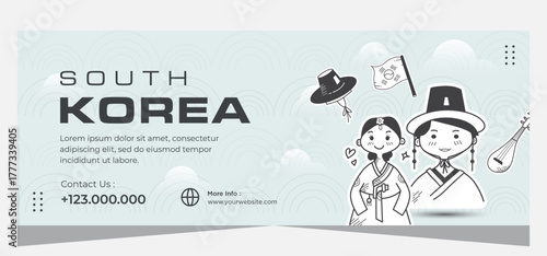 Design Korean banner template. Template banner