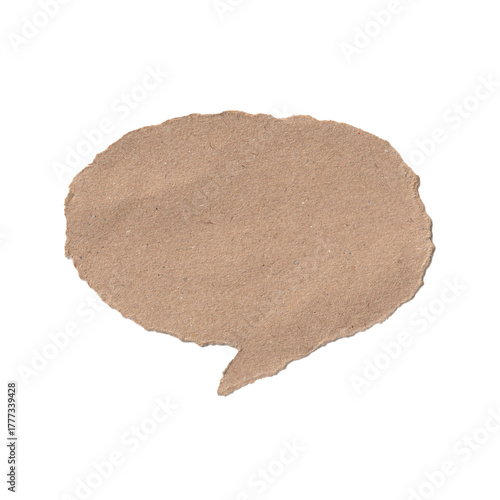 Wallpaper Mural Oval Torn Kraft Paper Speech bubble PNG | Rustic Brown Cardboard Dialog Box for Eco-Friendly and Vintage Designs.
 Torontodigital.ca