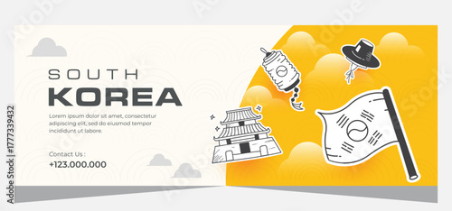 Design Korean banner template. Template banner