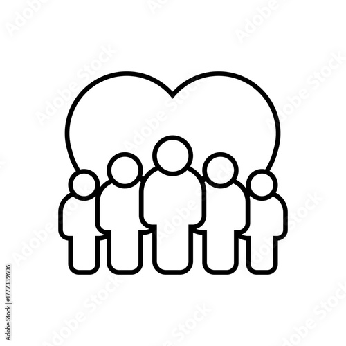 Volunteer icon vector. Community service  illustration sign. helping symbol. donation logo.