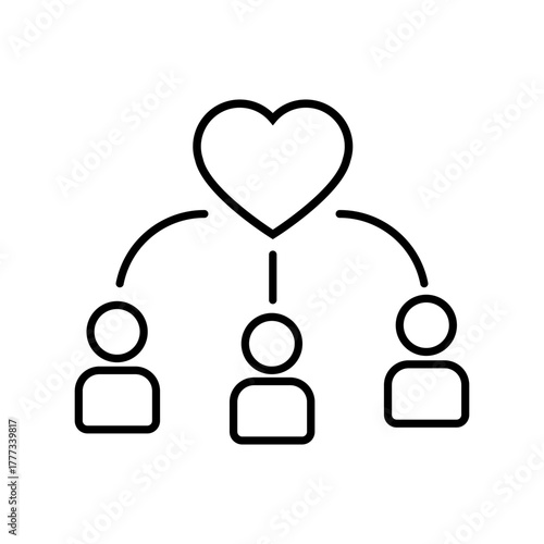 Volunteer icon vector. Community service  illustration sign. helping symbol. donation logo.