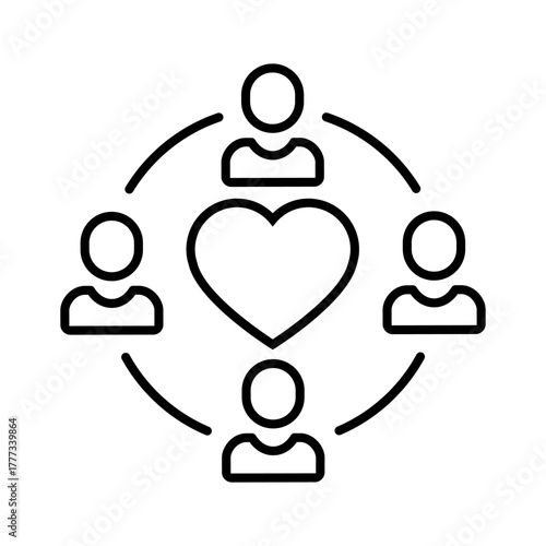 Volunteer icon vector. Community service  illustration sign. helping symbol. donation logo.