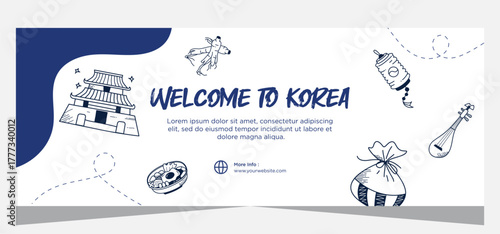 Design Korean banner template. Template banner