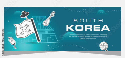 Design Korean banner template. Template banner