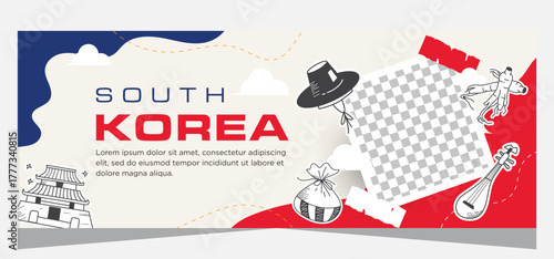 Design Korean banner template. Template banner