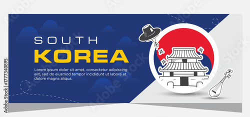 Design Korean banner template. Template banner