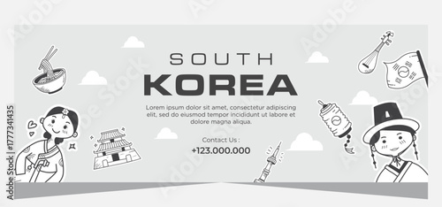 Design Korean banner template. Template banner