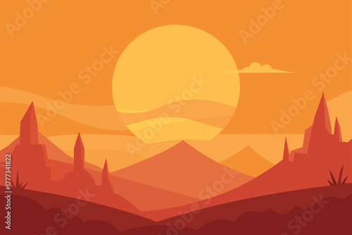 Golden Hour Haze Background