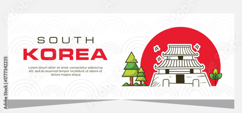Design Korean banner template. Template banner