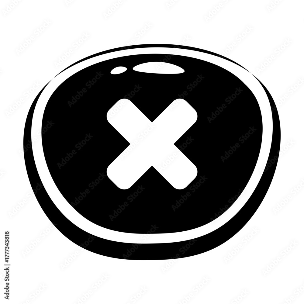 Obraz premium Cartoon Button Icon