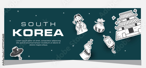 Design Korean banner template. Template banner