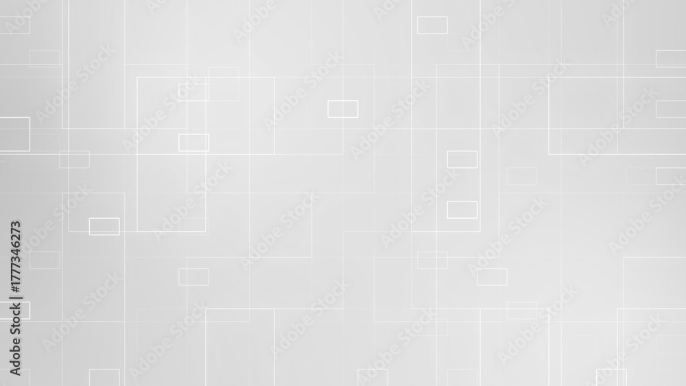 Fototapeta premium White and Black color hi-tech technology square box pattern minimal geometrical futuristic loop able background