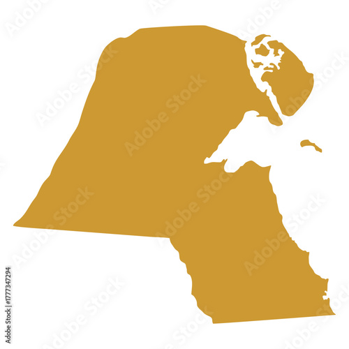 Map of Kuwait land