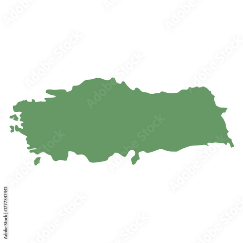 map of Turkey green