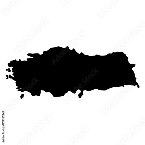 map of Turkey black